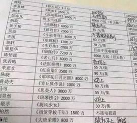 明星薪资表,高收入背后的秘密与争议